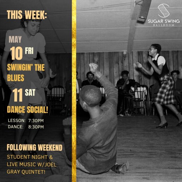 Friday, May 10: Swingin’ The Blues
Saturday, May 11: Dance Social!

Friday, May 17: Student Night!
Saturday, May 18: Live Music w/ Joel Gray Quintet!

Friday, May 24: Bring-a-Friend Night!
Saturday, May 25: Dance Social!

Come out and have some fun dancing this Spring at our socials! Featuring 2x 45-minute lessons in both Lindy Hop and Blues, followed by a social dance that features both Swing and Blues throughout the night. As always we have our no partner required beginner lesson starting up at 7:30pm!

Summer schedule is now up and classes are filling up! Make sure to read up as we have some changes from our typical schedule!

Flamenco 1, 2, 3: Thursday Apr 25

Blues: Sunday May 26

Swing 1 (Partners): Sunday May 26, Wednesday May 15, Thursday June 6
Swing 1 (Rotating): Sunday May 26, Monday May 13, Wednesday May 15

Swing 2 (Partners): Sunday May 26, Wednesday May 15
Swing 2 (Rotating): Sunday May 26, Monday May 13, Wednesday May 15

Swing 3: Monday May 13

House 1 & 2: Sunday May 26

Jazz: Monday May 13

Tap 1 & 2: Sunday May 26

Tap ¾ - Summer Intensive: Tuesday June 25

#yegdance #yeglearning #yegmusic #yegartist #yeglocal #yegsmallbusiness
