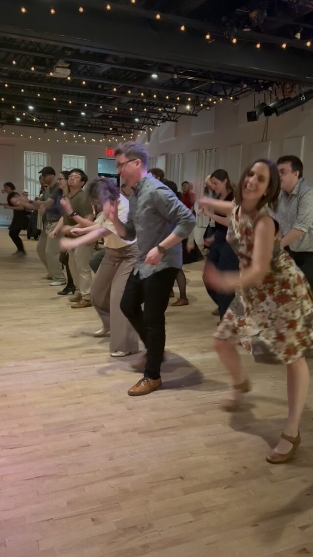 Ever seen this routine on the dance floor and wondered how to join in?

The Shim Sham is one of the most iconic and beginner friendly routines in the swing dance world. It was originally created in the late 1920s/early 1930s by tap dancers Leonard Reed and Willie Bryant. Later, Lindy Hoppers embraced it, and it became a beloved tradition at social dances around the world.

Although we often teach this routine in a few of our classes for a thorough breakdown, you can learn the routine yourself by watching tutorials on YouTube with swing legends Frankie Manning and Erin Stevens!