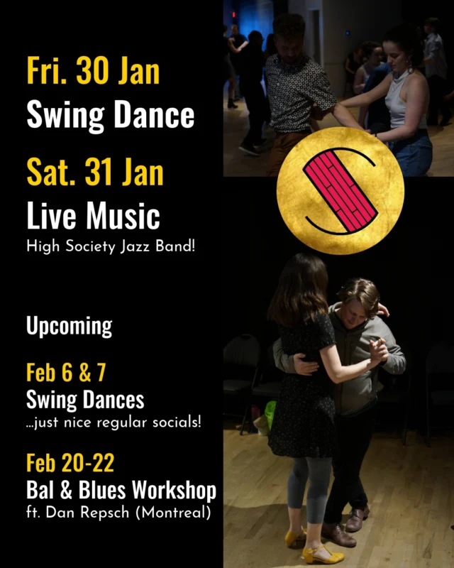 This weekend, we are hosting live music this Saturday night with a trad jazz band! Or come enjoy the chill vibes on Friday. Upcoming, the Community of Jazz is hosting a workshop the weekend of Feb 20-22. Registration opens tomorrow!