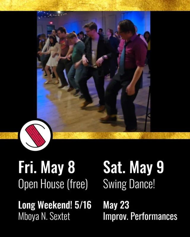 Friday is our next dance social/ open house that is FREE! Back to a regular social on Saturday. The long weekend will feature our monthly live music on the Saturday night with the Mboya Nicholson Sextet!!