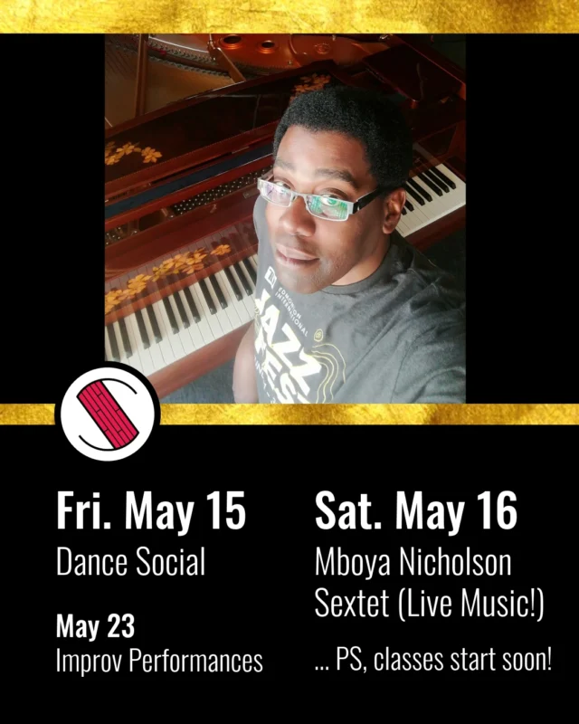Join us this LONG Weekend for live music this Saturday! No partner needed, beginner friendly!

730pm beginner dropin lesson
830pm social dance
'round midnight ends

Admission:
Friday: $14+$2 lesson
Saturday: $30, lesson included
It is always a beginner drop-in lesson, great for first timers too!