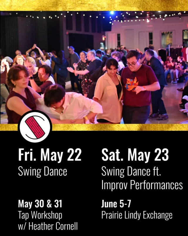 Get ready to dance! Join us for a weekend of lively dance socials with the improv performances on Saturday. No partner needed—perfect for beginners!

7:30 PM - Beginner lesson
8:30 PM - Social dance
~midnight - Ends

Just $14 admission + $2 for the lesson!

Photo: Vitalii Sorokin