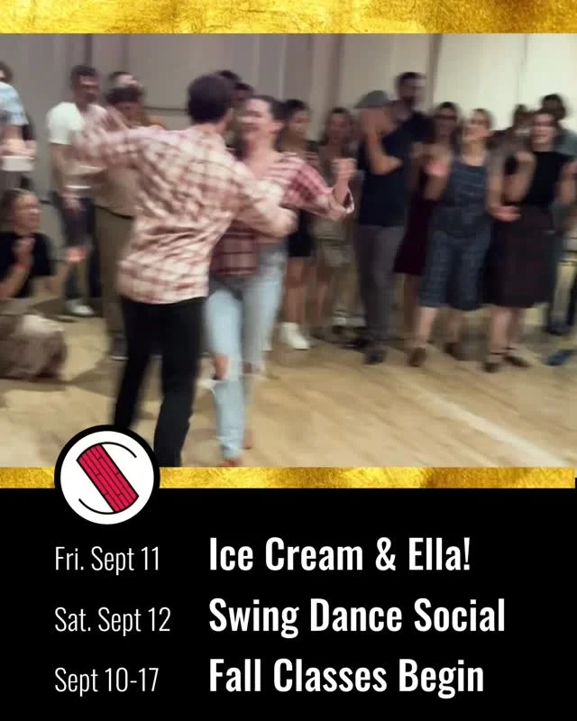 Fall classes start this week (go register now!), and next weekend has live music both nights!

Fri. Sept 11 - Ice Cream & Ella. Decorate your complimentary ice cream at the toppings bar, with the vocals of the legendary Ella Fitzgerald.

Sat. Sept 12 - Swing Dance Social. $14 admission + $2 lesson.

Fri. Sept 18 - LIVE: Cam Neufeld Quartet ft. Billi Zizi ($25). Hot club swing, which is awesome for Lindy Hop, Balboa and some blues.

Sat. Sept 19 - LIVE: High Society Little Big Band ($35), with the Trad Jazz Society.

Fall classes run Sept 10-17. No partner needed and no experience needed - register at the link in bio.

10019 80 Ave NW
